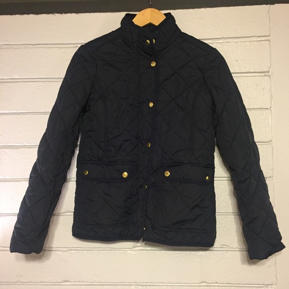 *J. CREW Factory* Quilted Navy Jacket - Picture 2 of 6